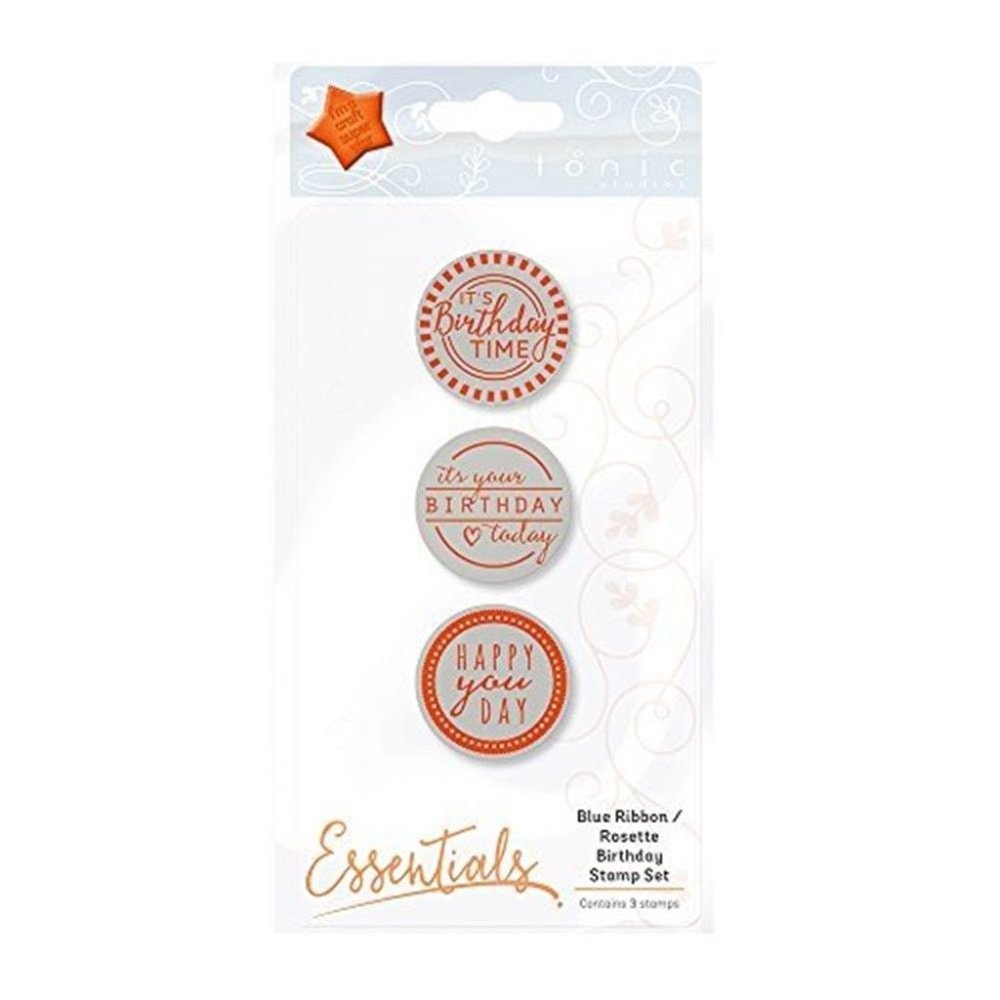Tonic Studios Blue Ribbon/Rosette Stamp Set